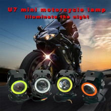 U7 Electric Scooter LED Spotlight Highlight Flashing Angel Eyes Motorcycle Light for Remodel C