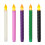 LED Electronic Candle Lights Long Yellow Flash Simulation Pole Birthday Wedding Decoration Lights, 1