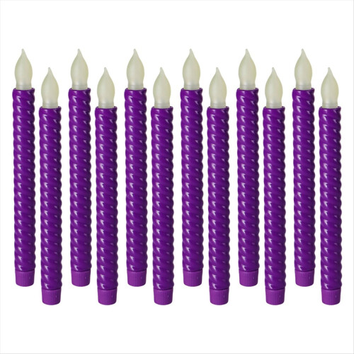 LED Electronic Candle Lights Long Yellow Flash Simulation Pole Birthday Wedding Decoration Lights, 1