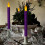 LED Electronic Candle Lights Long Yellow Flash Simulation Pole Birthday Wedding Decoration Lights, 3