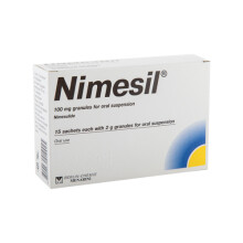 NIMESIL 100mg Sachets Daily Use Powder Fast-Dissolve Formula 30 Servings
