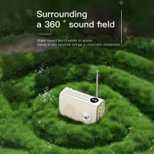 Mini Portable FM Radio Outdoor Solar Bluetooth Speaker with Colorful Light Support Handsfree Call -A