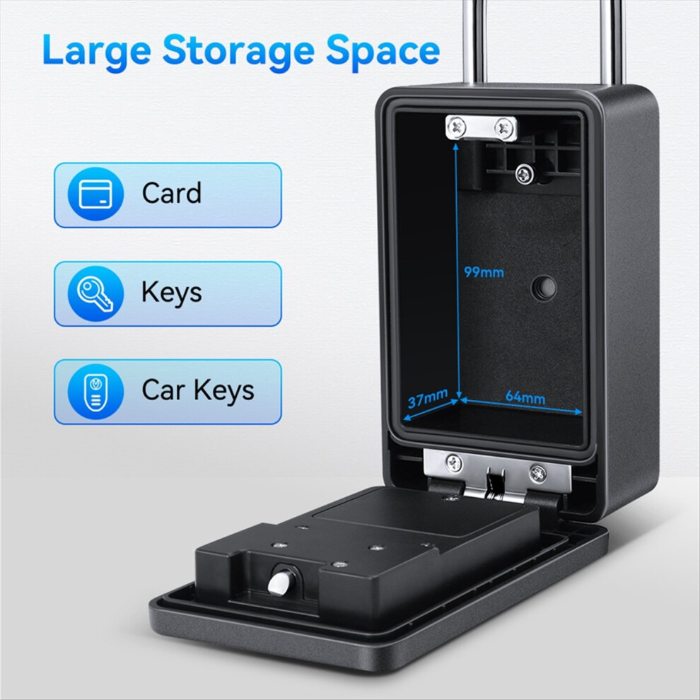 Bluetooth Fingerprint Password Key Lock Box Waterproof Wall Mounted Door Hanging Safe Deposit For Management 4852043727606