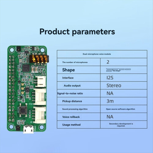 For 2/3b/4b ReSpeaker Intelligent Speech Recognition Module 2 Microphone Array Expansion Board 1
