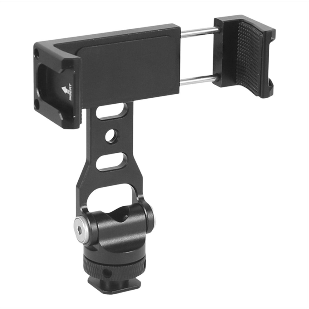 360 Rotatable Phone Holder Vertical Mount Tripod With Cold Hot Shoe Clip Clamp Vlog Video 4851264047456