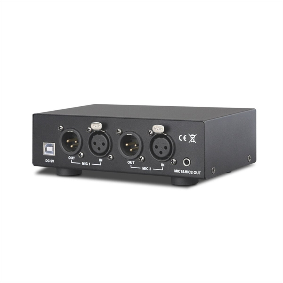 2 In Out 48V Phantom Power Supply Universal Compact For Condenser Microphone Music Recording Equipment 4851264071321