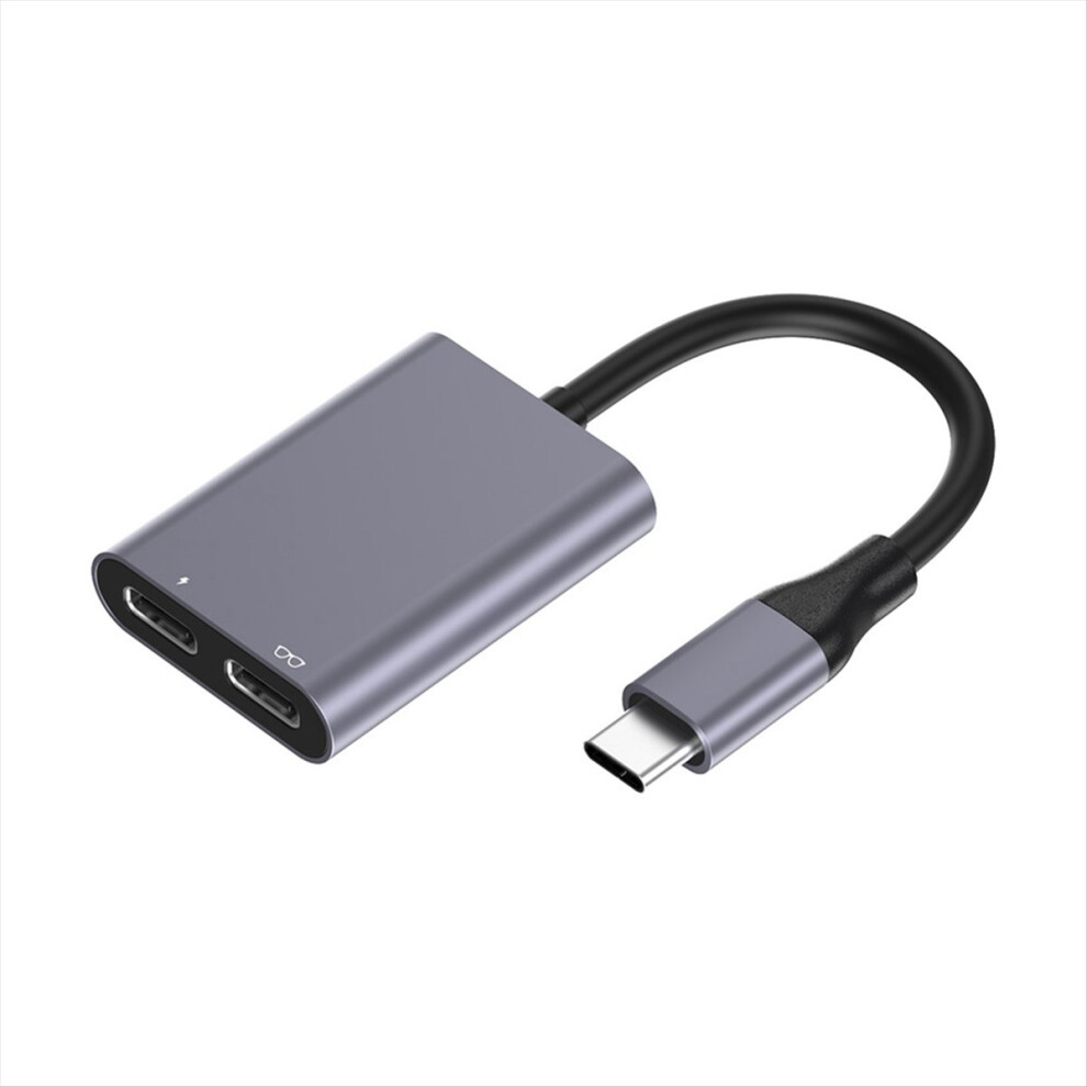 Photos - Other for Mobile 2 in 1 USB C AR Glasses Docking Hubs with PD Fast Charging and Two Interfaces for Smartphones Tablets Grey