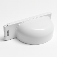 Padlock Protector Hasp and Staple Left Hand White (Safety Protection)