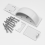 Padlock Protector Hasp and Staple Left Hand White (Safety Protection) 12