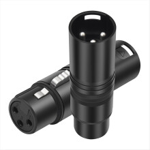 2 Pack XLR Male to Female Adapter,3 Pin Audio Microphone Cable Extension Adapter Connector