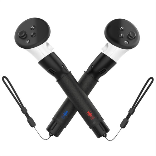 New for 3 Accessories VR Controllers Handle Dual Lightsaber Game Black