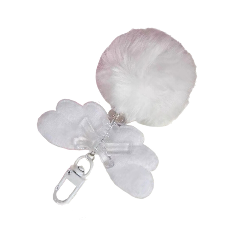 Elegant Bowknot Keychain Bag Pendant Unique Phone Charm- White 7704000344913