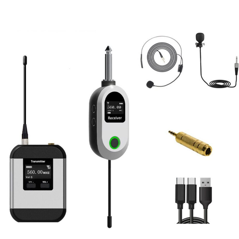 Uhf Wireless Microphone System Dual Head Wearable And Lavalier For Events, Speeches & Recording A 4851726419364