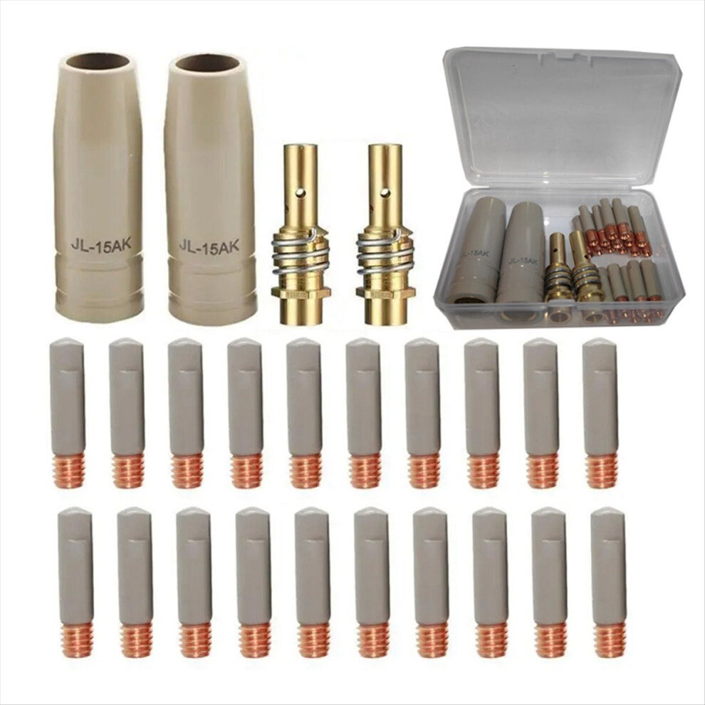 24Pcs/Set Coating Protection Nozzle Mig Torch Gas Tip Holder For 15Ak Welding 1.2Mm 4851726403110