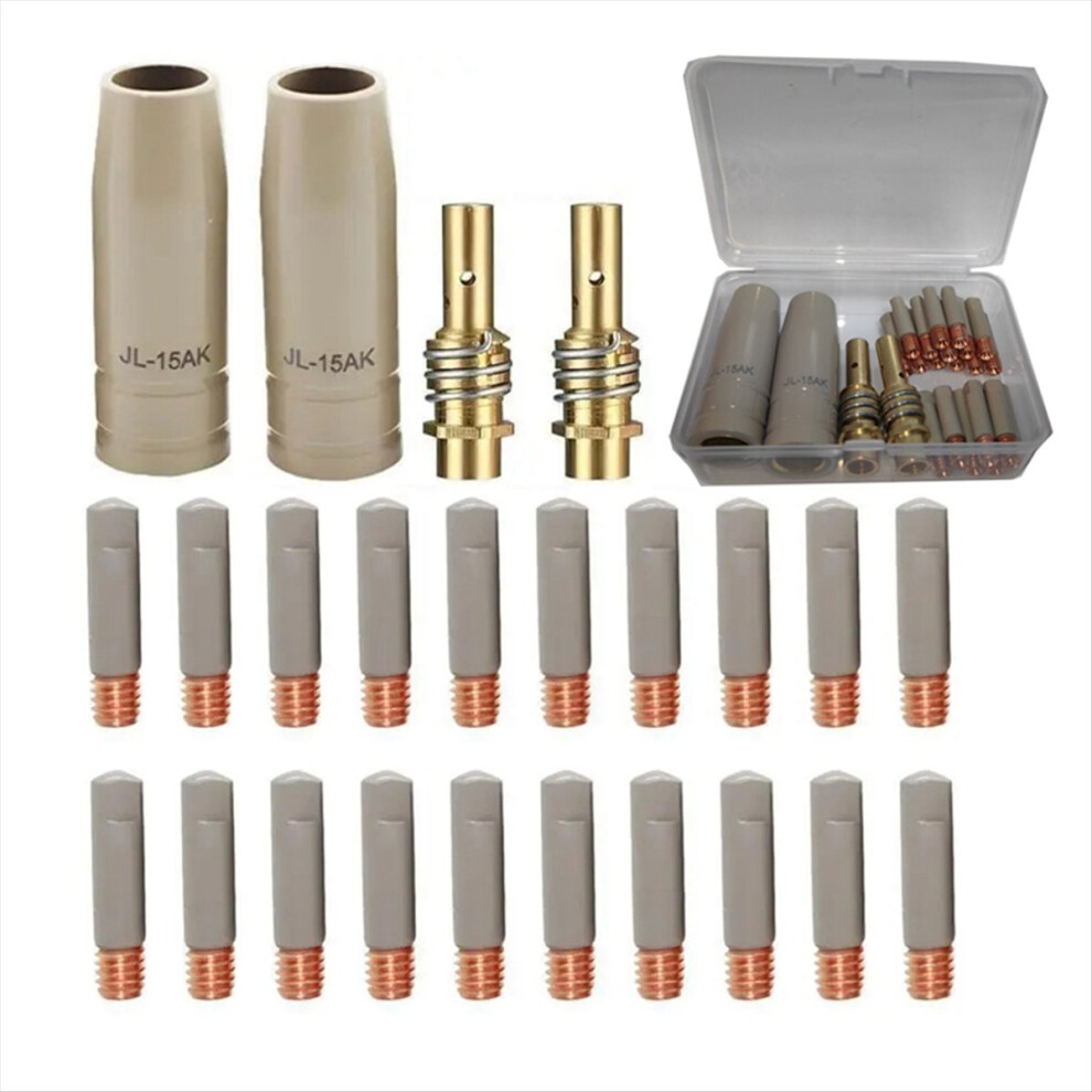 24Pcs/Set Coating Protection Nozzle Mig Torch Gas Tip Holder For 15Ak Welding 1Mm 4851726403127
