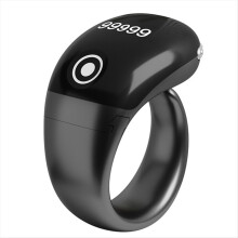S7pro Electronic Finger Counter with OLED Display 0-99999 Ring Type C Bluetooth APP Control Black