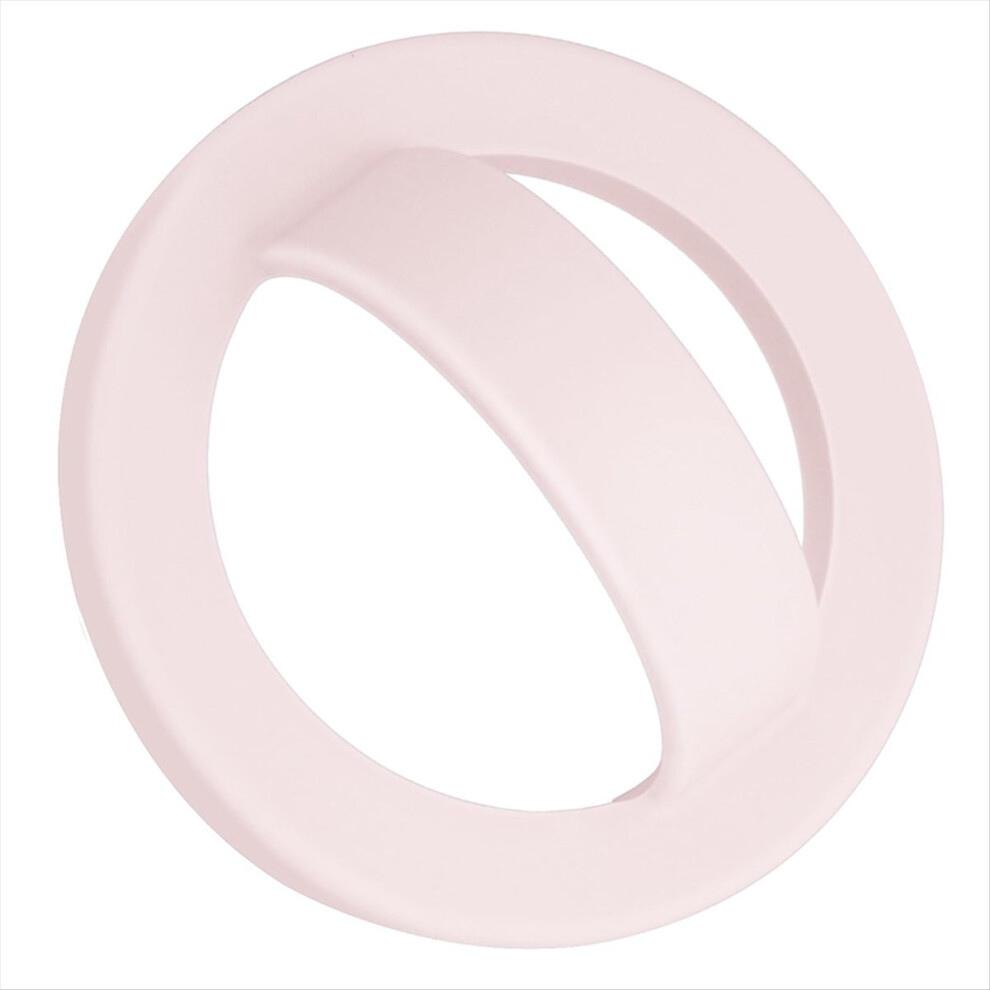 Exogio Magnetic Silicone Ring Grip Phone Holder,Rotating Finger Loop Holder,Soft And Portable,Magnetic Bracket Pink