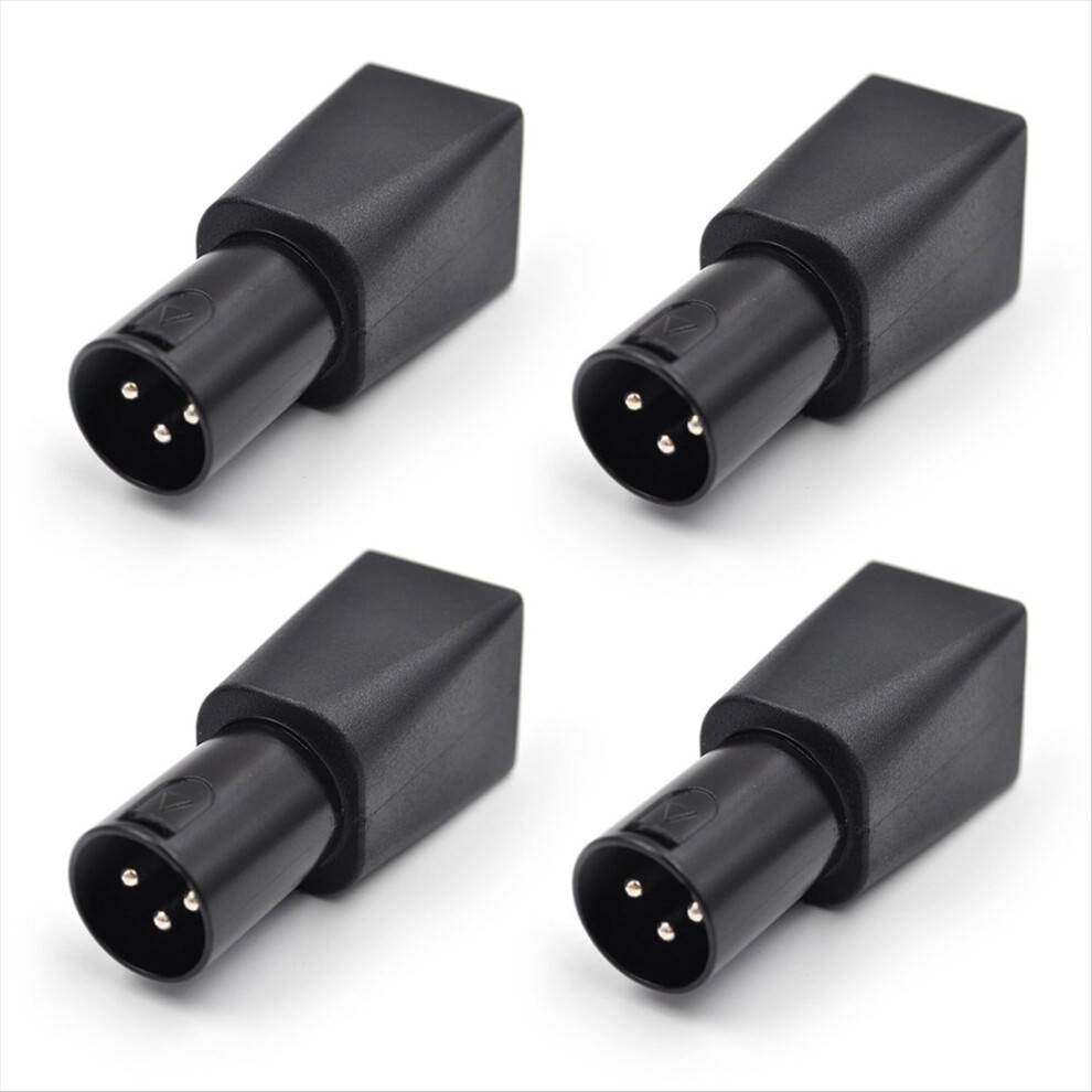 4Pcs To Rj45 Connector Ethernet 3 Pin Xlr Adapter 3-Pin For Audio Video Male 4853510328081
