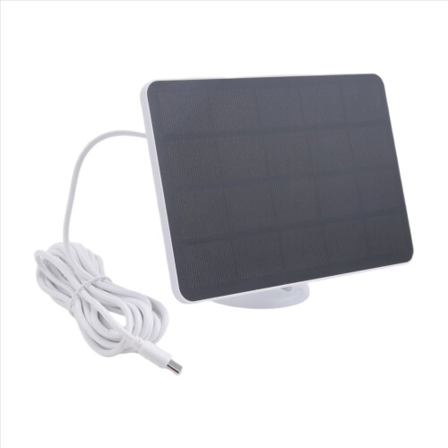 Waterproof 4W Solar Panel Charger for Home Security Camera Cells Powered with Charging Cable,White 1
