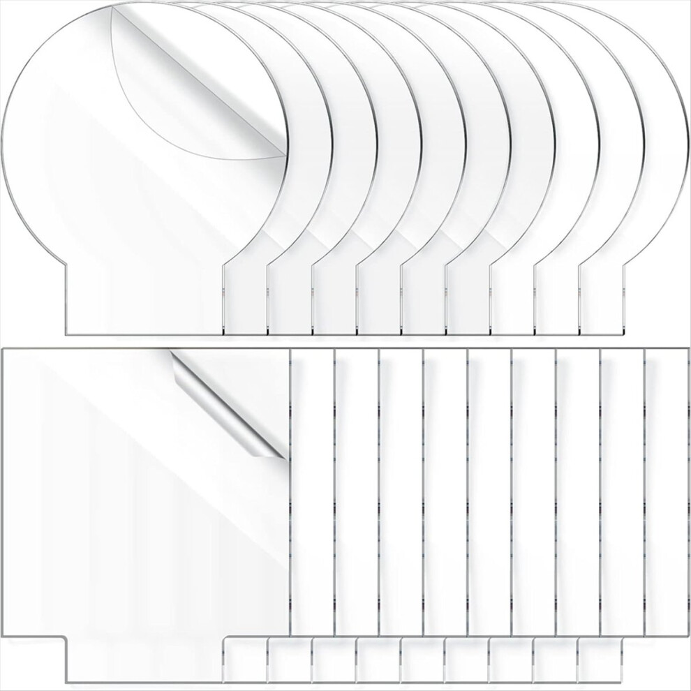 20 Pcs 2 Mm Acrylic Blanks For Light Base Plastic Cast Clear Sheet Square And Round Panel Sign Blank 4851222320010