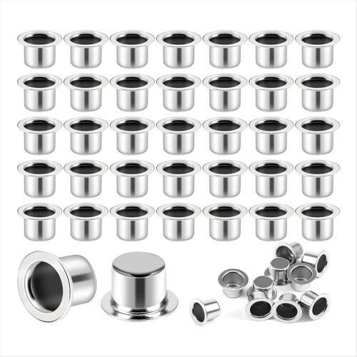 Metal Candle Holder with Round Flat Base Cup Reusable Drop Protector for Making Decoration Projects