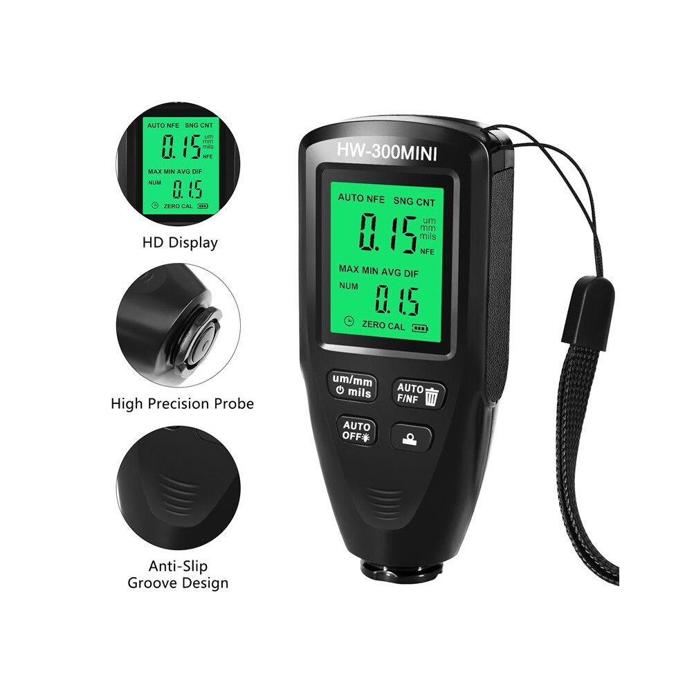 Hw300-Mini Coating Thickness Gauge Paint Film Tester Measuring Tools Automotive Supplies 4851222321987