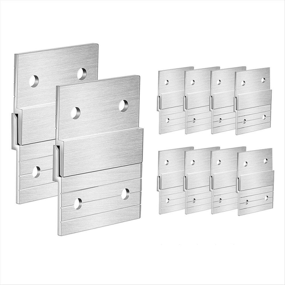 10Pair Cleat Hanger Heavy Duty Metal Photo Rack Art Frame Wall Hardware Z-Barfor Hook Mirror 4851222314088