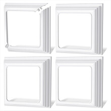 4x4Inch Vinyl Post Skirt-White Base Cover Trim for Wood and Posts,Deck Porch Column,Stair Rails-Set of 4