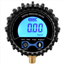 Medidor de presión de neumáticos, comprobador digital, pantalla, manómetro de aire, conexión rápida, rosca de 1/8"