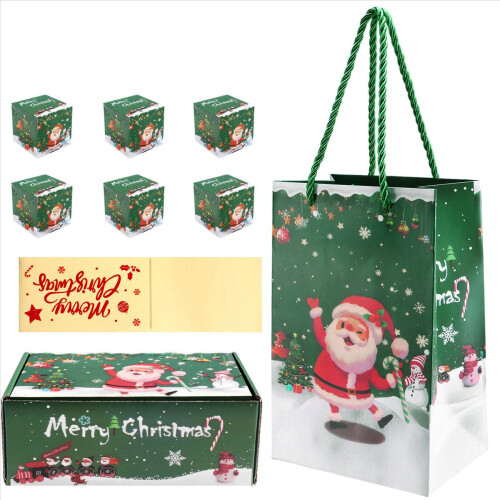 Christmas Money Box Set Gift Explosion for Cash Present Pull (Green 6pcs) 1