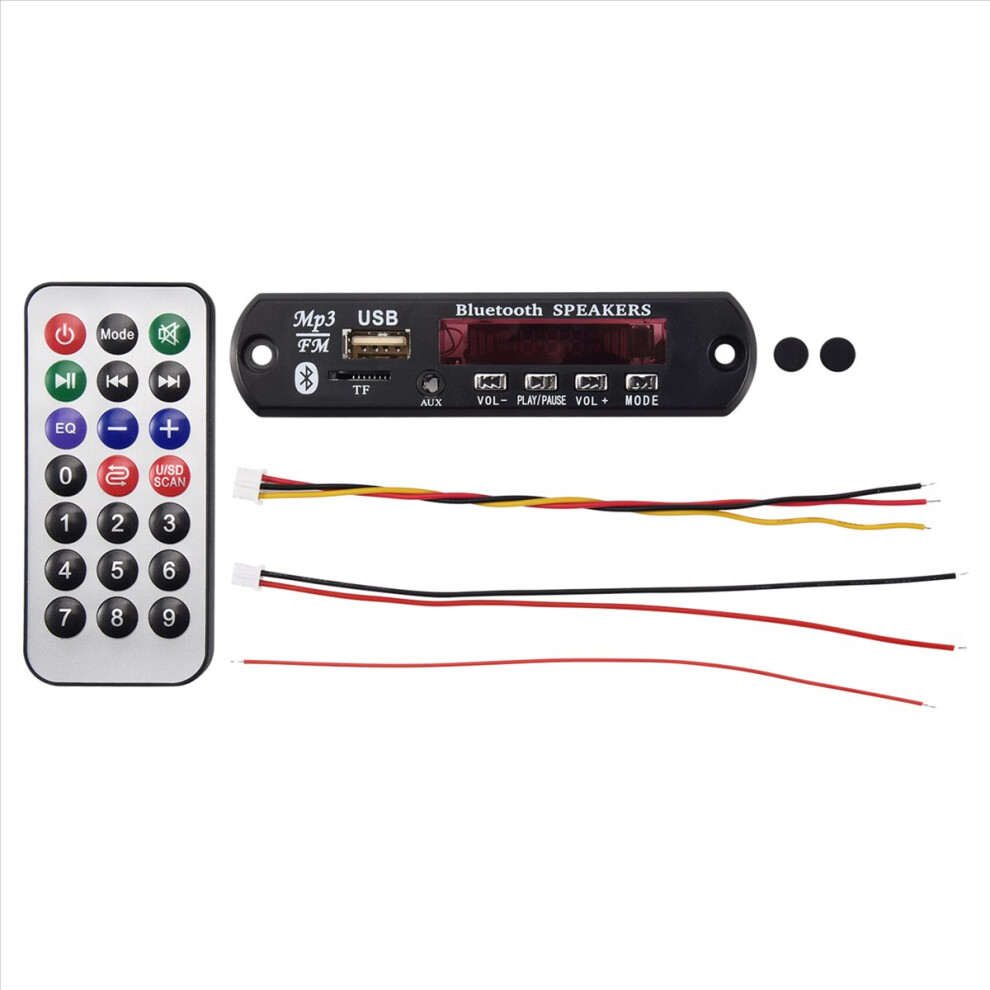 Bluetooth 5.0 Mp3 Decoder Board Dc 5V 12V Car Fm Radio Module Support Tf Usb Aux For Phone 4851222317799