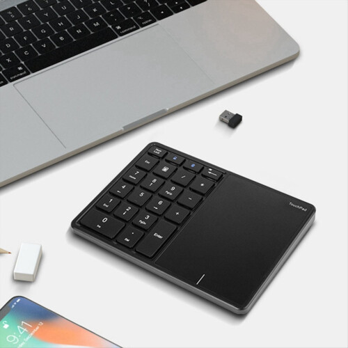Bluetooth Numeric Keyboard with Touchpad Rechargeable USB Wireless Numeric Keyboard for Android, , IOS 1