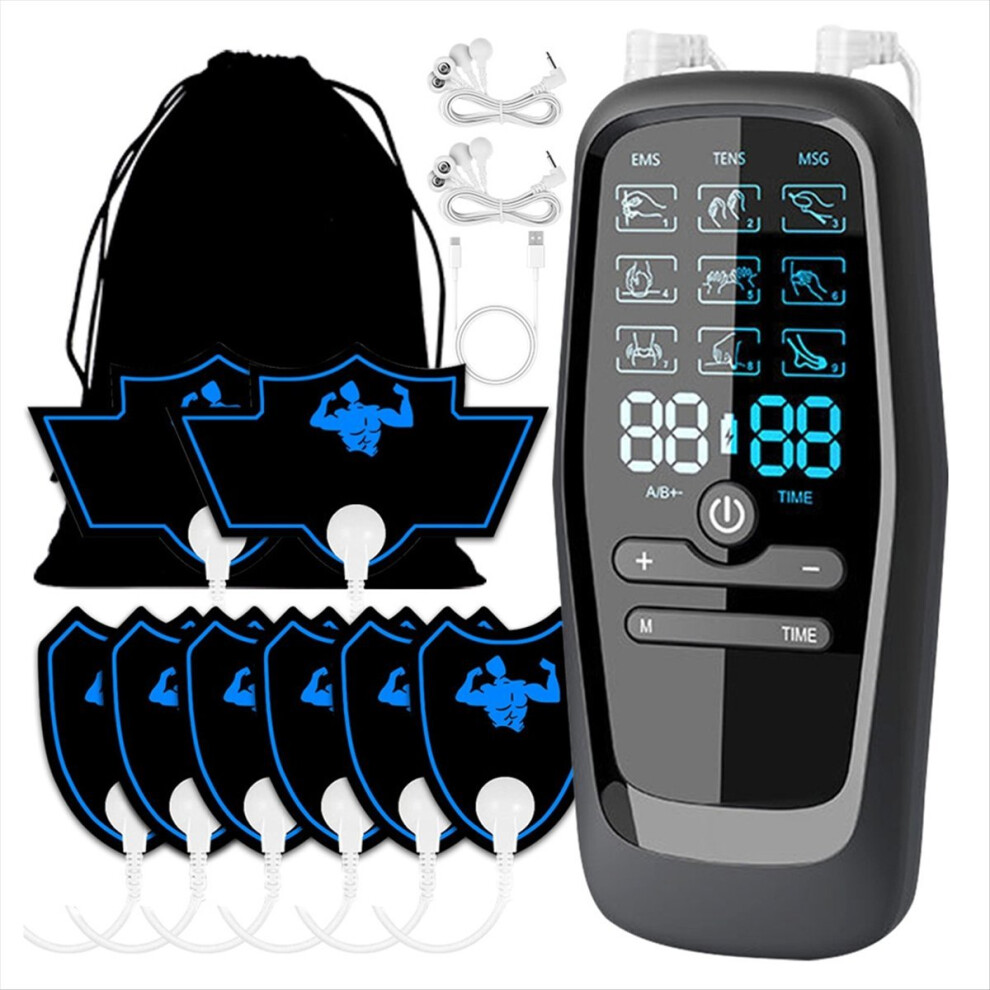 EMS Tens Unit Professional Muscle Stimulator Portable Electric Body Massager for Back Pain, Neck Pain