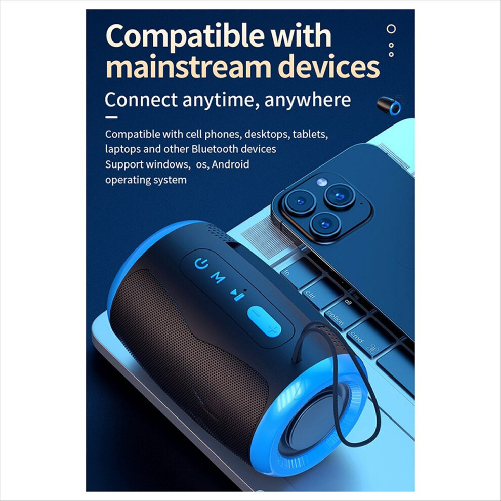 Portable Speaker Wireless Bluetooth Speakers With 5.3 Stereo Fm/Sd/Usb Disk/Aux Modes Waterproof For Outdoor Hifi Sound Light 4851385646477