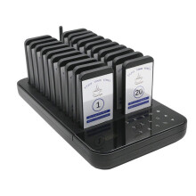 Sistema de pager sem fio para restaurantes com painel de toque, chamador sonoro para filas de espera em cafeterias (UE)