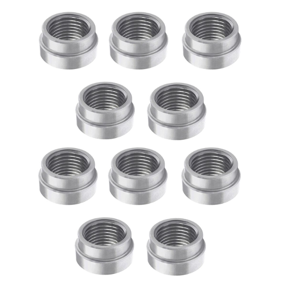 10 Pcs M18x1.5 O2 Oxygen Sensor Weld On Bung Plug Stepped Nut Cap Kit For Sensor Oxygen Sensor 4851385693556