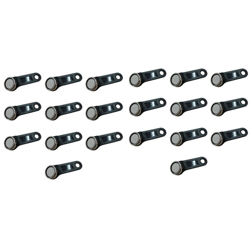 20 τεμάχια DS1990A-F5 TM Κάρτα IButton Tag με επιτοίχια μαύρη ετικέτα