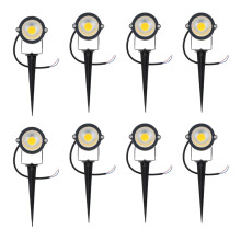 8x IP65 LED-tuinverlichting voor buiten, gazon, schijnwerper, 5W 12V AC/DC