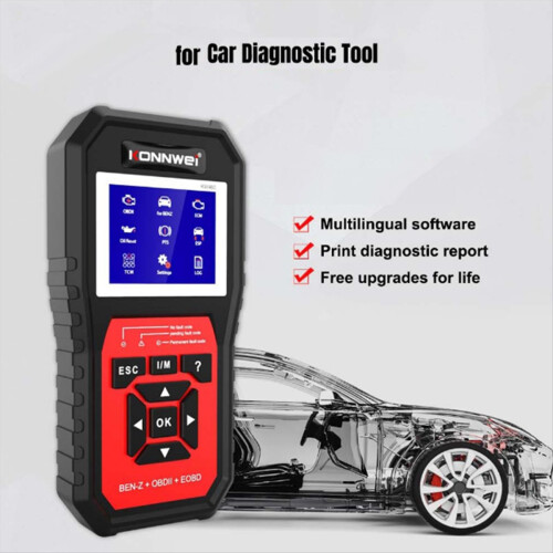 KW460 Car OBD2 Scanner Code Reader Car OBD II Diagnostic Tool EPB DPF SRS TPMS Reset Tool for - 1