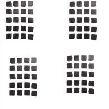 80Pcs Square Chair Table Leg Foot Rubber Covers Protectors 25mm x 25mm