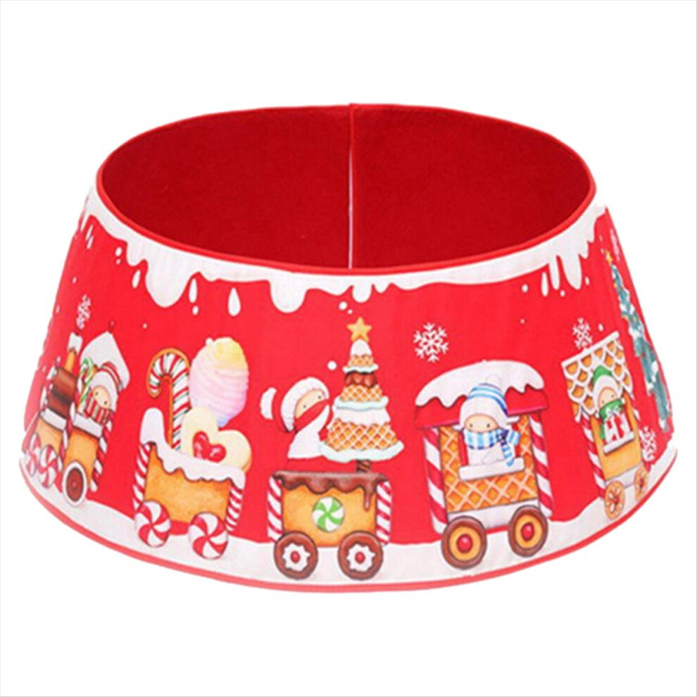 Christmas Tree Decor Surround Base Cover Skirt Foot Colorful Ornament Cartoon for Home Xmas Tree Skirt Party,D