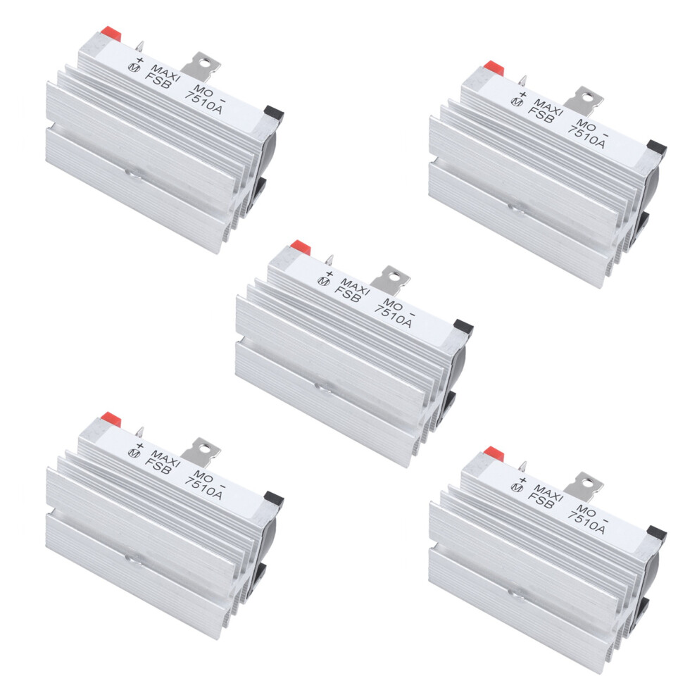 5X Aluminum Heatsink Base Single Phase Bridge Rectifier Diode 75A 1000V 4853796916170