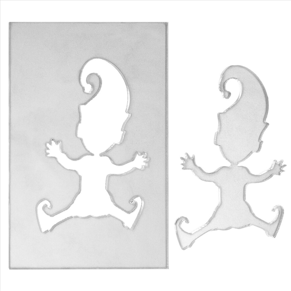 Gnome Stencil Footprints Footprint Template Window Decorations Mini Gnome Stencil Footprints Gnome Door Accessories 4851385612649