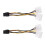 2x A dobbelt 4-bens Molex IDE til 6-bens PCI-E grafikkort strømstik kabeladapter 1