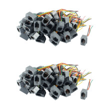 100 st. 616E 4P4C RJ9 honkontaktadapter för telefon med 4 trådar, 8 cm