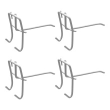 Conjunto de 40 ganchos de metal branco para parede, com 9,9 cm de comprimento, para exibição em lojas.