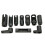 10PCS Black -V Steel Master Sensor Socket Kit Tool O2 Oxygen Sensor Pressure Wrench Socket Removal Tool 1