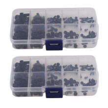 300 stk. M2 M2.5 M3 M5 nylon sekskantskrue bolt mutter avstandsstykke assortert sett svart