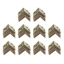 Metal Shelf Support 90 Degree 120Pcs Brass Tone