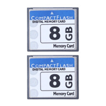 2x professionelle 8GB Compact Flash-hukommelseskort (hvid og blå)